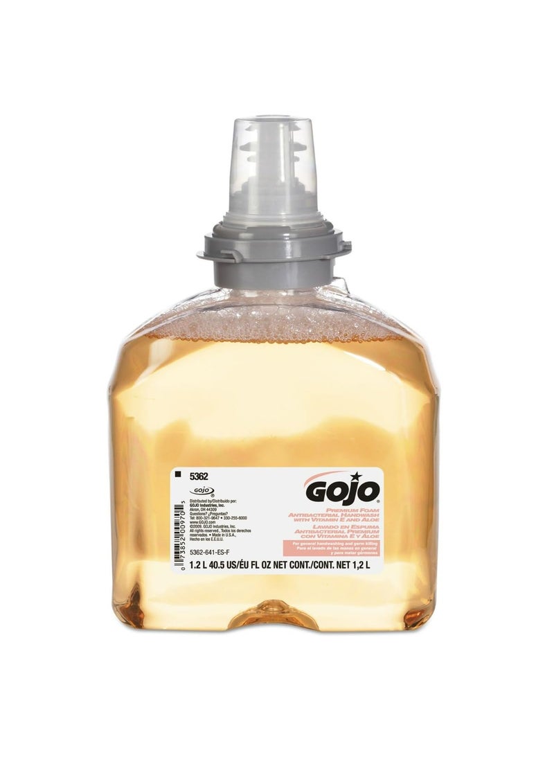GOJO 5362-02 Premium Foam Antibacterial Handwash, 1200ml (Pack of 2)