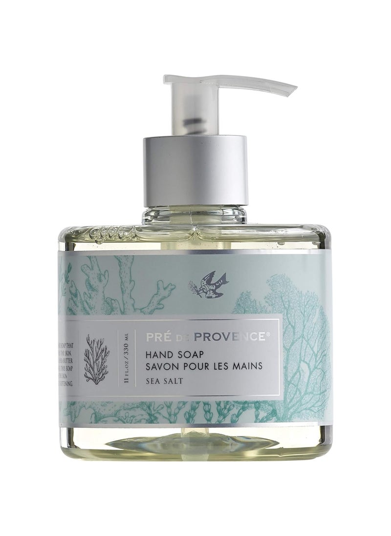 Pre de Provence Collection Liquid Hand Soap, Sooths & Softens while Cleansing, Enriched with Shea Butter, Vitamin E & Glycerin, Soft & Soothing, 11 fl oz, Sea Salt
