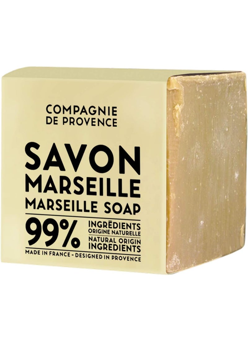 Compagnie de Provence Savon Marseille Palm Soap Cube - 400 grams - Made in France