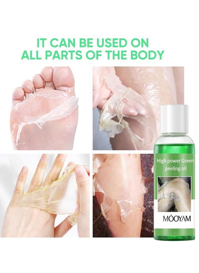 Peeling Oil for Dark Skin, Green Extra Strength Exfoliating Body Peeling Oil, Chemical Peel Solution for Hands and Feet, Effective Exfoliation for Smooth and Radiant Skin