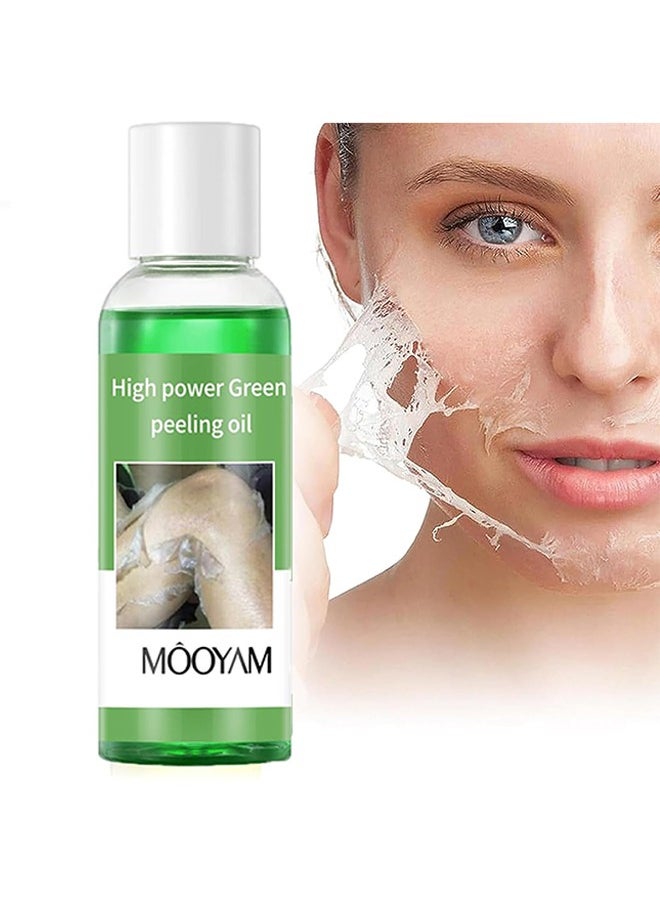 Peeling Oil for Dark Skin, Green Extra Strength Exfoliating Body Peeling Oil, Chemical Peel Solution for Hands and Feet, Effective Exfoliation for Smooth and Radiant Skin