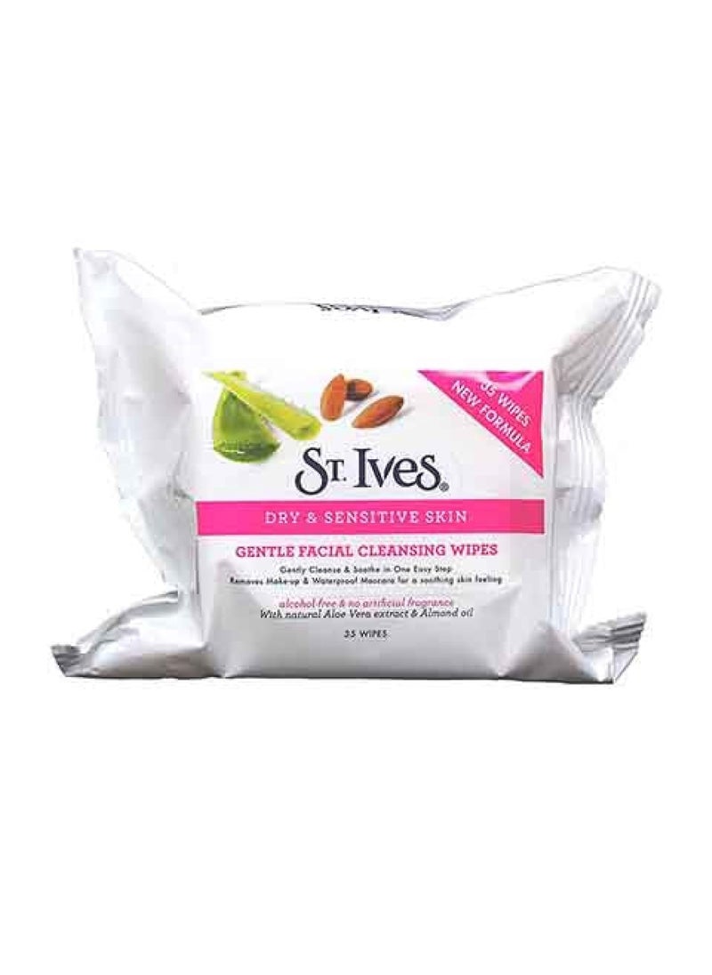 St Ives Gentle Face Cleansing Wipes Pack Of 35 Wipes
