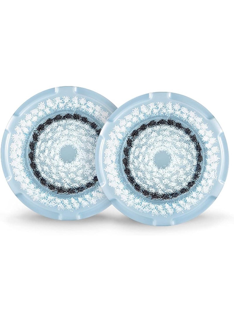 Clarisonic Delicate Facial Cleansing Brush Head Replacement Compatible with Mia 1, Mia 2, Mia Fit, Alpha Fit, Smart Profile Uplift and Alpha Fit X, 2 Count
