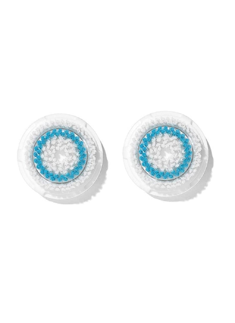 Clarisonic Deep Pore Facial Cleansing Brush Head Replacement Compatible with Mia 1, Mia 2, Mia Fit, Alpha Fit, Smart Profile Uplift and Alpha Fit X, 2 Pack