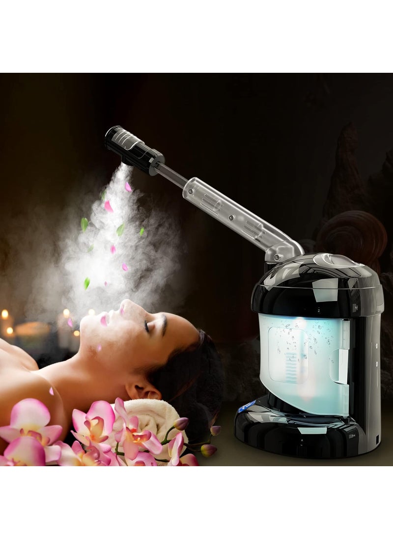 Kingsteam Facial Steamer - Ozone Steamer with Extendable Arm - Professional Nano Ionic Facial Steamer for Deep Cleaning - Portable for Personal Care Use at Home or Salon