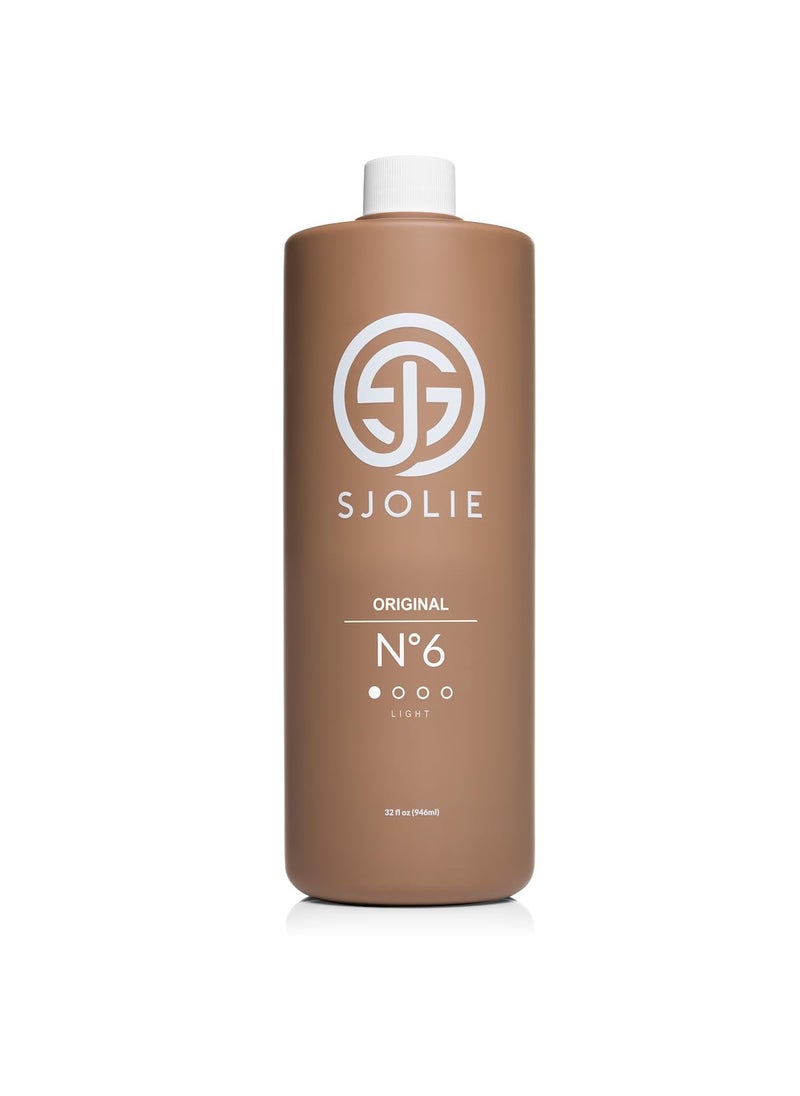 SJOLIE Spray Tan Solution - No. 6 - Light Hydrating Tanning Solution | Sunless Tanner for an All Natural, Sun-Kissed Glow (32oz)