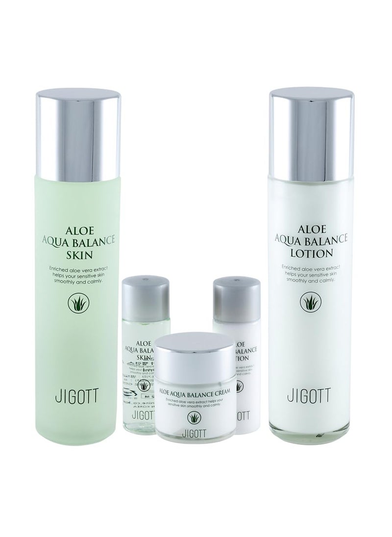 Aloe Aqua Balance Skin Care 3Set, Skin 150ml, Lotion 150 ml, Cream 50ml,
