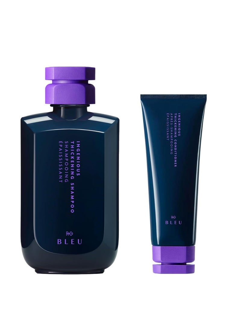 R+Co BLEU Ingenious Thickening Shampoo + Conditioner | Boosts Body, Volume, and Shine | 8.5 oz + 6.8 oz (Pack of 2)
