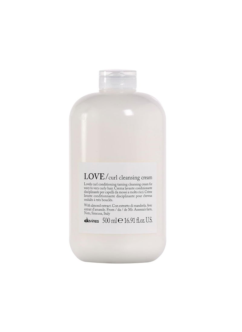 Davines LOVE Curl Cleansing Cream, All In One Shampoo and Conditioner, Soften and Hydrate Wavy And Curly Hair, 16.9 Fl. Oz
