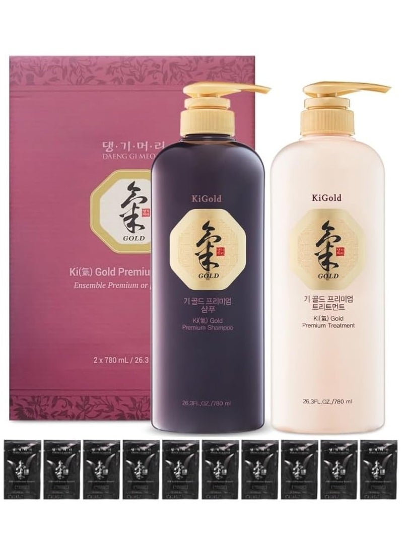 DAENG GI MEO RI - Ki Gold Premium Shampoo, Treatment, and Travel Pouch Set (10ml Pouch)