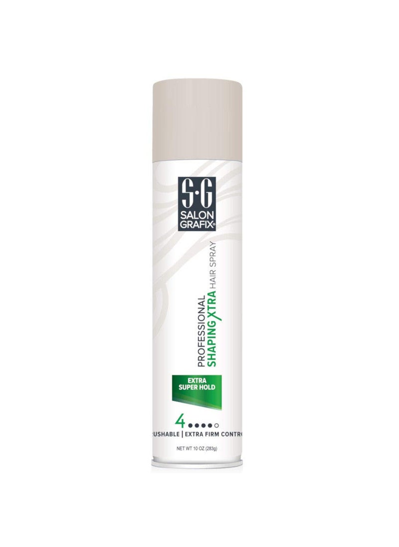 Salon Grafix Profession Shaping Hairspray, Extra Super Hold 4, 10 Oz (Pack of 3)