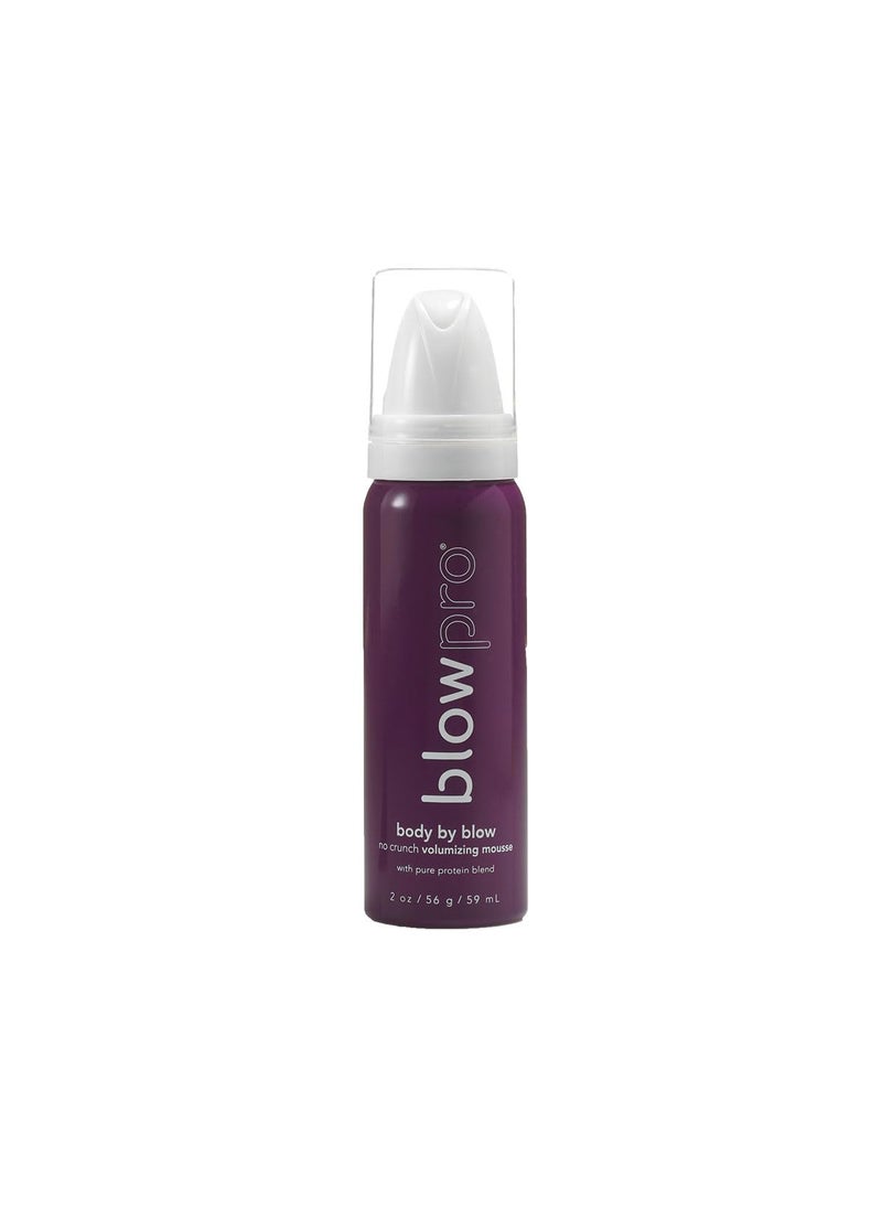 blowpro Body By Blow No Crunch Volumizing Mousse – Hair Thickening Texturizing Spray Foam for Thicker, Fuller, Textured & Weightless Hair - No Oily or Greasy Residue (2 Ounce)