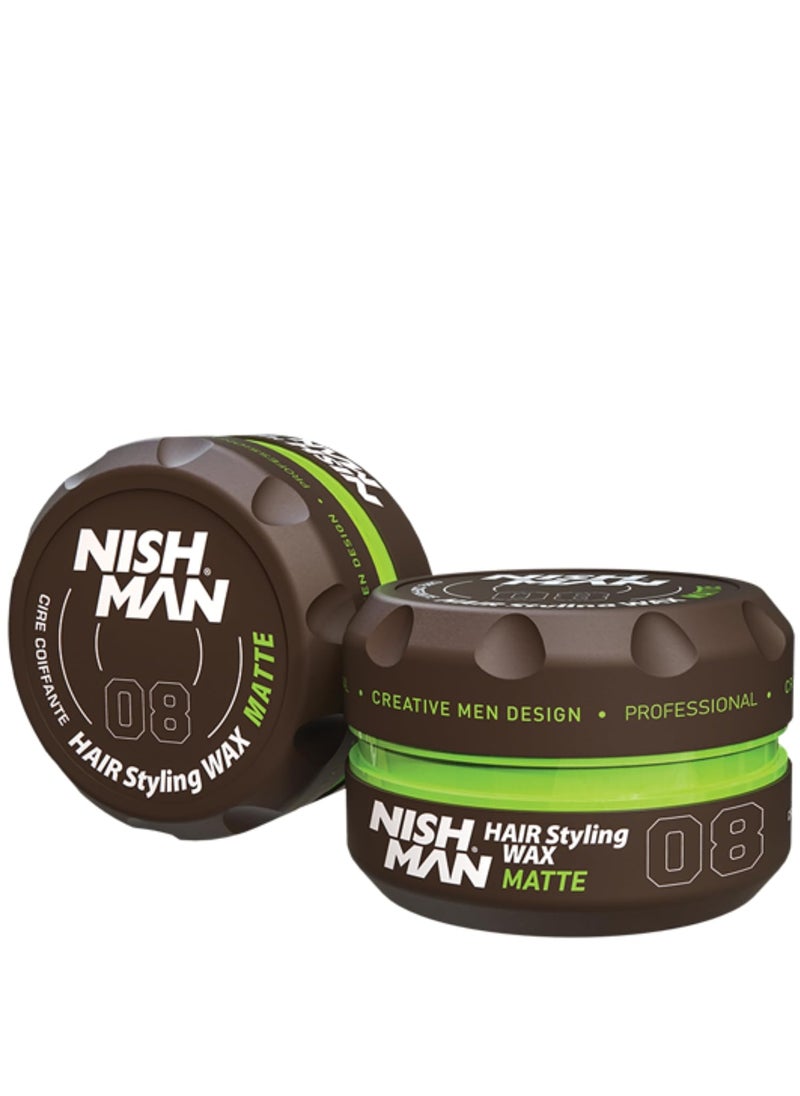 nishman Hair Styling Series (08 Matte Wax CLAY WAX, 150ml)