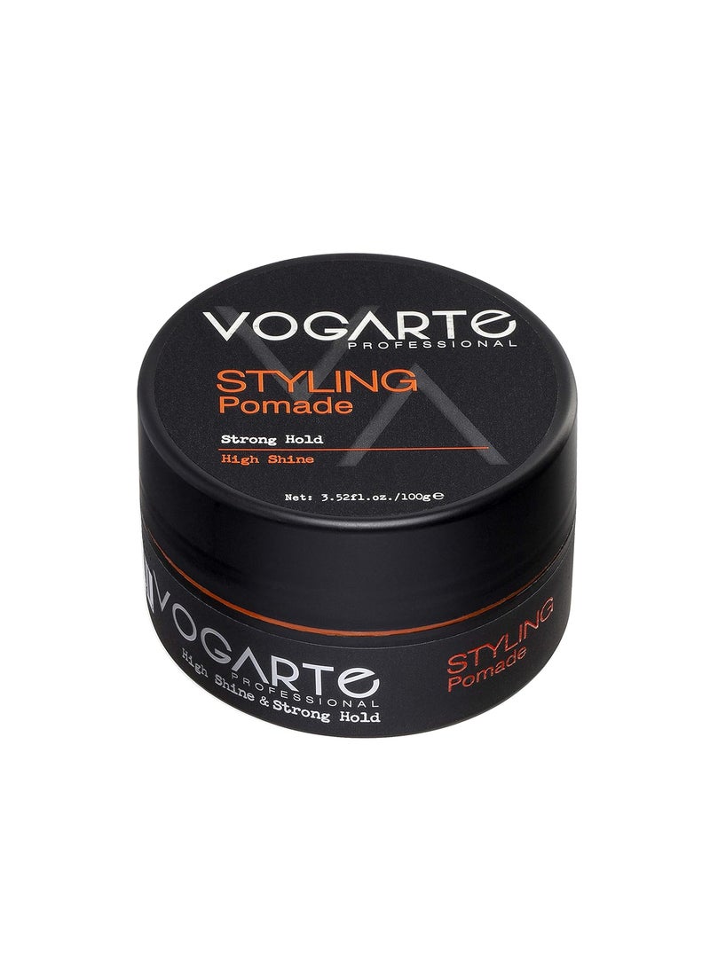 Hair Styling Water Based Pomade for Men, Strong Hold & High Shine, 3.52 oz