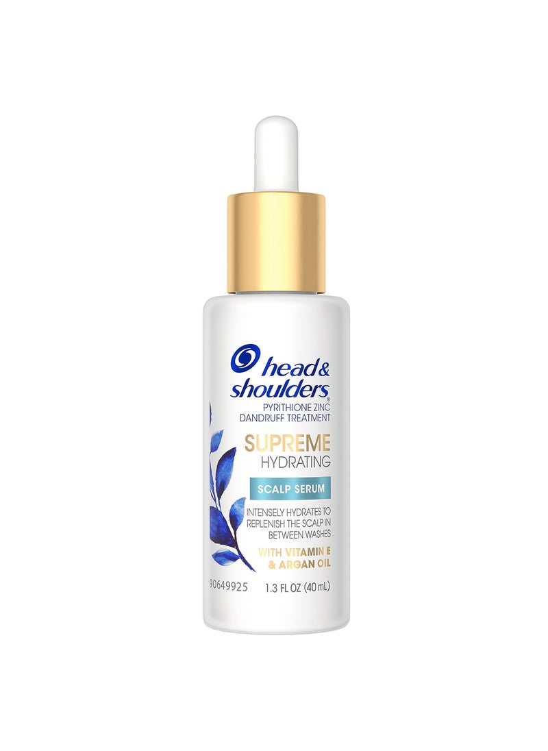 Head & Shoulders Supreme with Argan Oil and Vitamin E, Hydrating Scalp Serum, Fresh, 1.3 Fl Oz