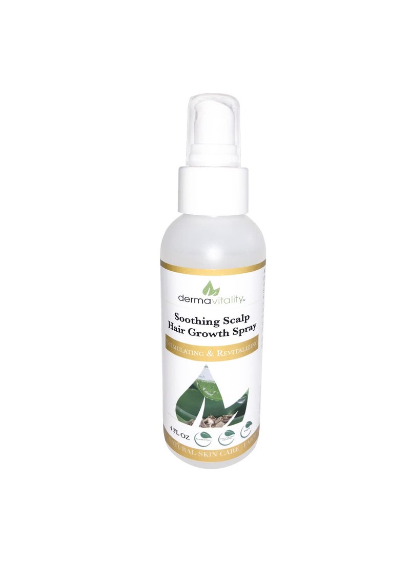 Soothing Scalp Hair Growth Spray. Soothes Dry Itchy Scalp. Hair Loss Treatments for Women and Men, Chemo Patients - 4 Ounces