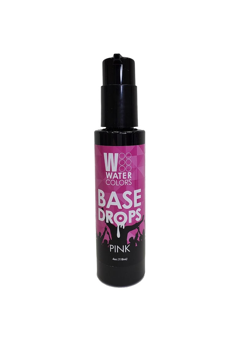 Watercolors Base Drops, Temporary Hair Dye Color Booster, Cruelty-Free, 4 oz - PINK