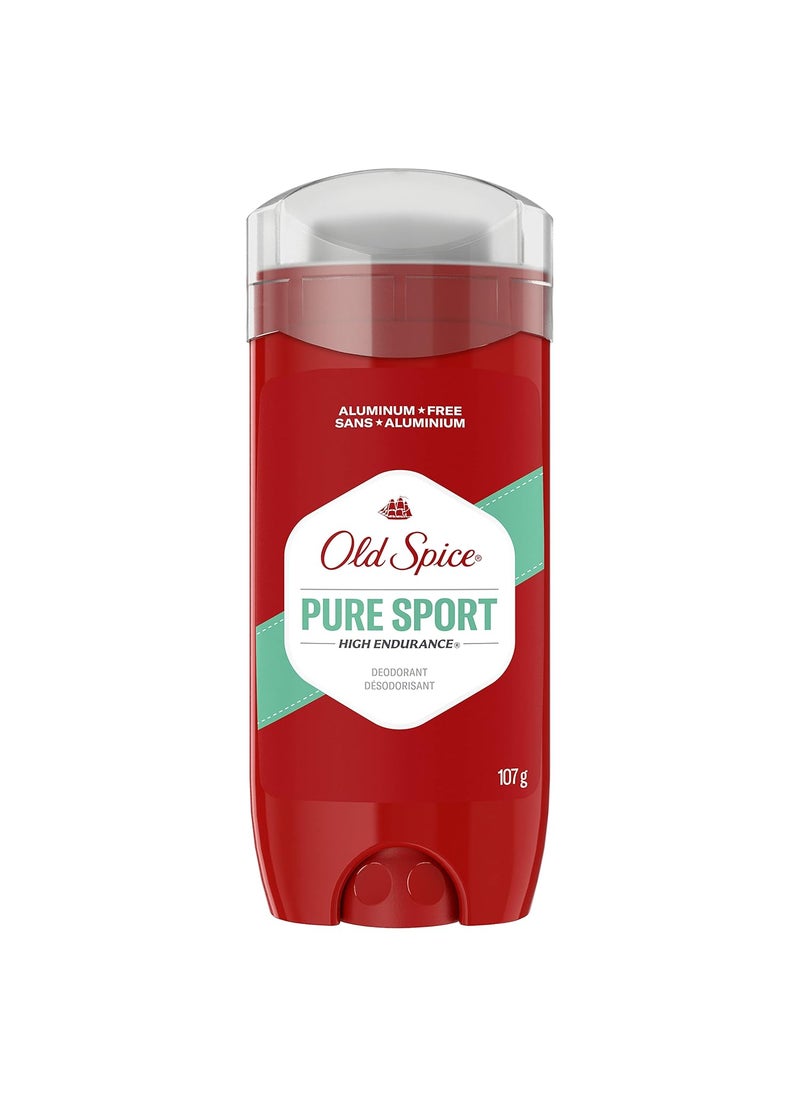 Old Spice High Endurance Deodorant for Men, Aluminum Free, 48 Hour Protection, Pure Sport, 107 g