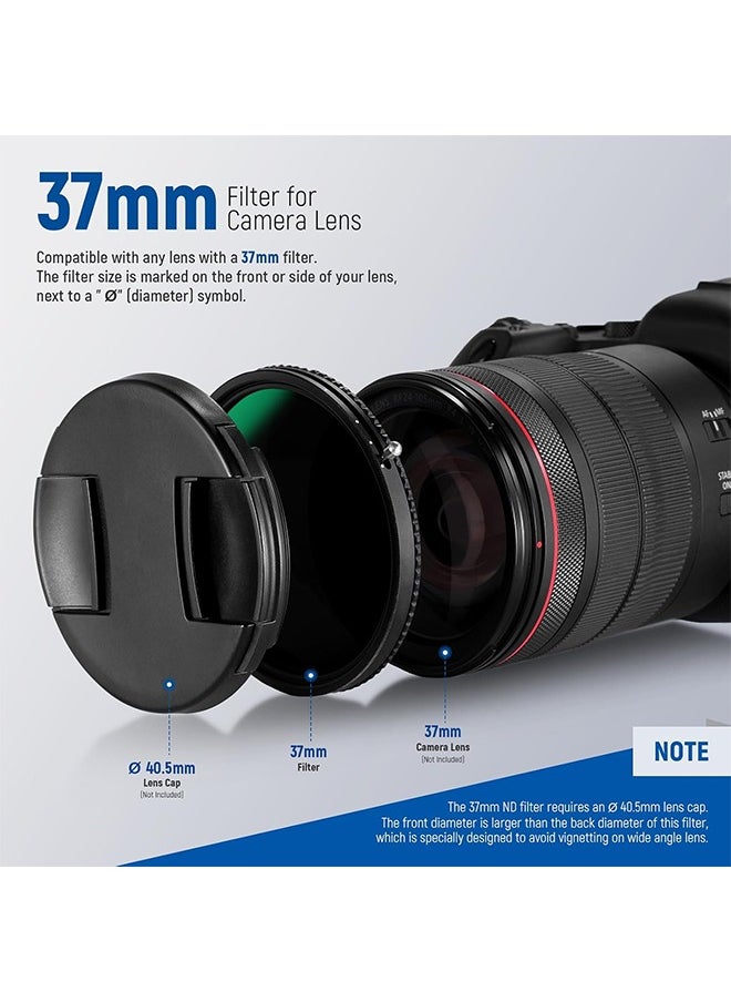 NEEWER 2 in 1 37mm Variable ND Filter ND2–ND32&CPL Filter(Circular Polarizer Filter) No X Cross/30 Layer Nano Coated/HD Optical Glass/Ultra Slim Aluminum Alloy Frame/Water Repellent/Scratch Resistant