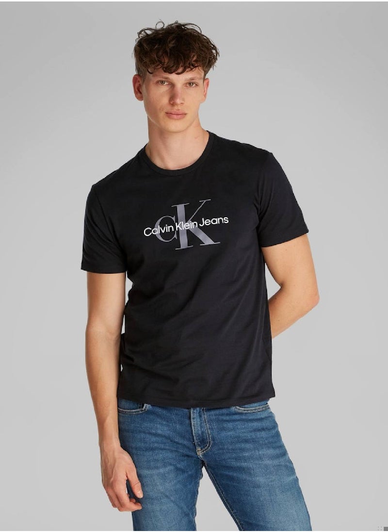 Men's Monogram T-Shirt - Cotton, Black