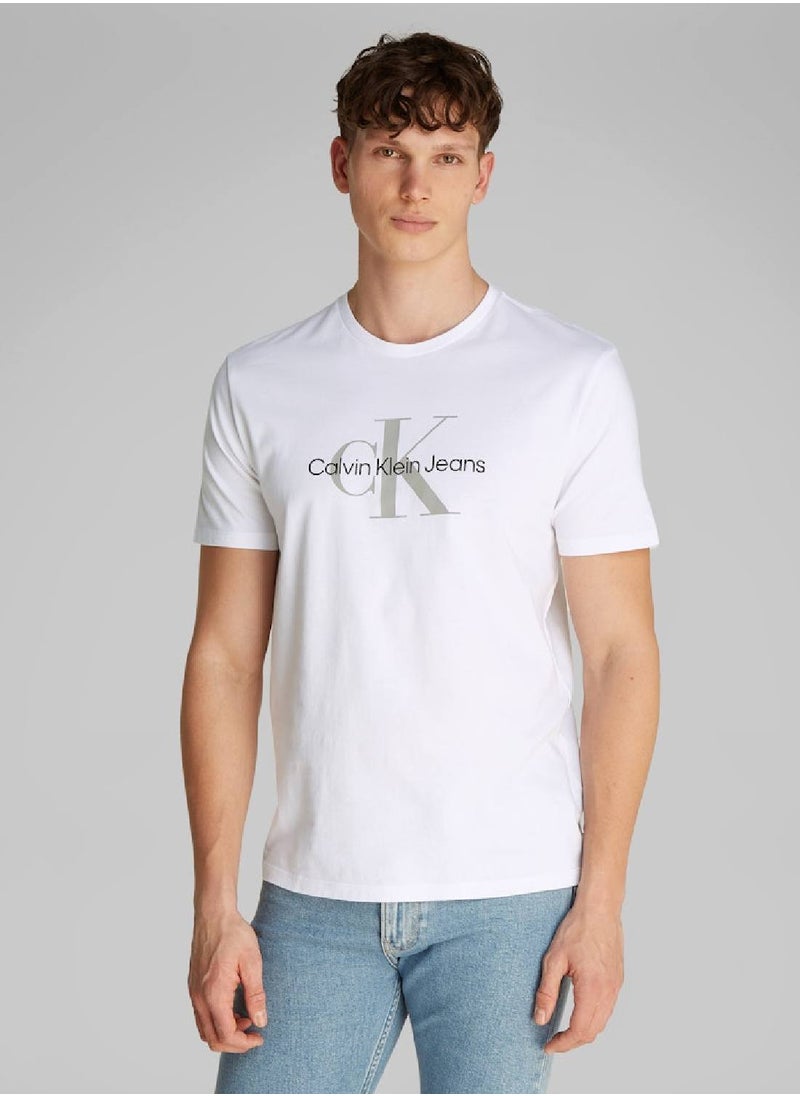 Men's Monogram T-Shirt - Cotton, White