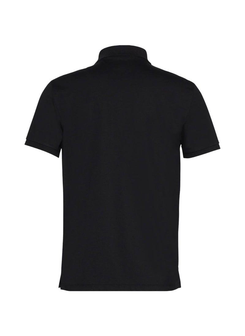 Men's  Smooth Cotton Polo Shirt  - Cotton Blend, Black