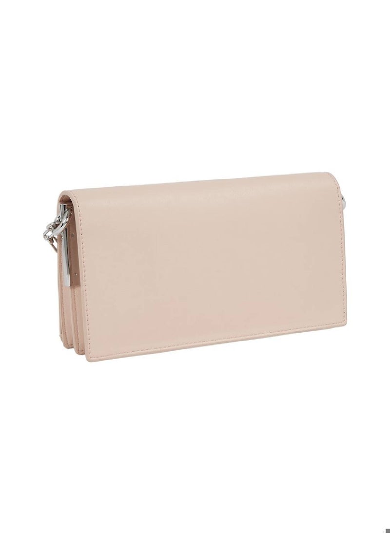 Women's Crossbody Wallet Bag - Polyester Blend, Pink