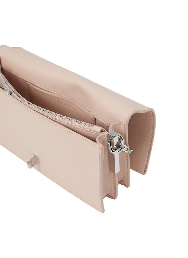 Women's Crossbody Wallet Bag - Polyester Blend, Pink
