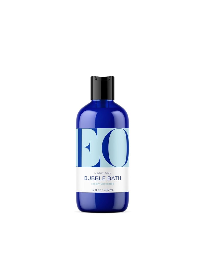 EO Bubble Bath, 12 Ounce (Pack of 1), Unscented, Plant-Based, Botanical Extracts