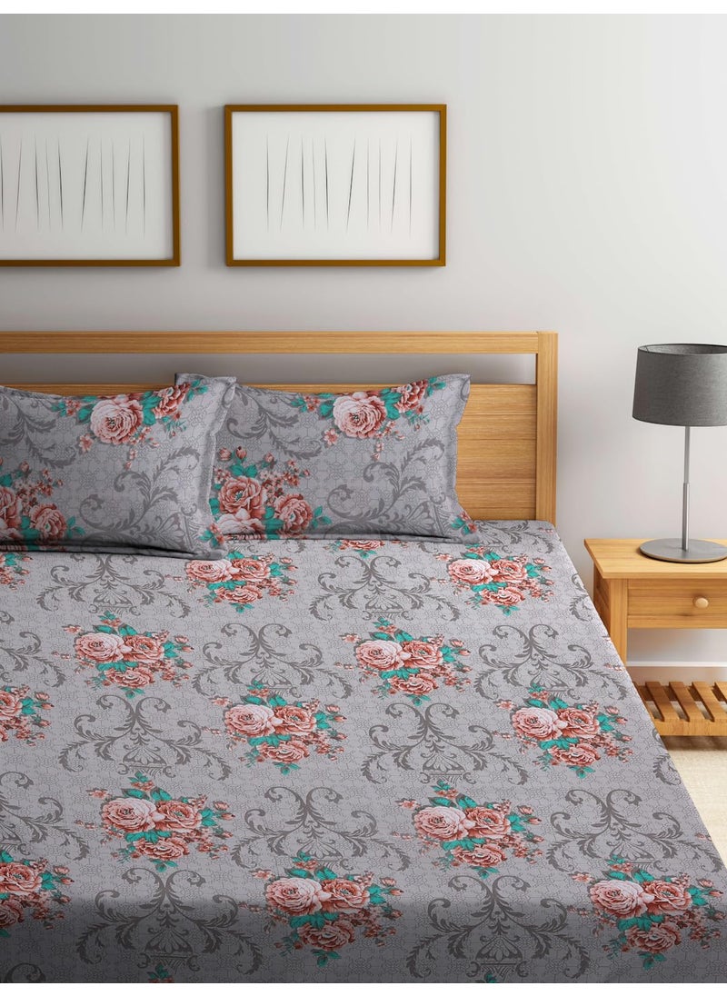 Bombay Dyeing Dream Lover Collection King Size Bedsheet 104 TC, 100% Pure Cotton Premium Bedsheet with 2 Pillow Covers | 2.74 M X 2.74 M |