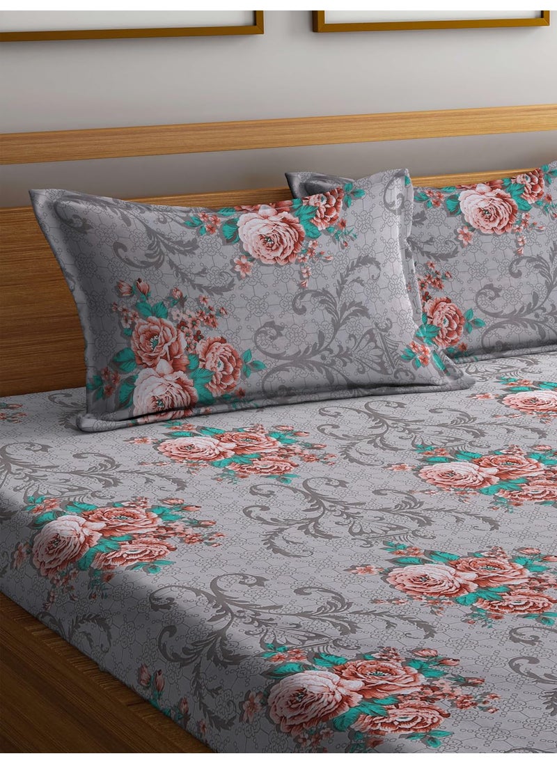 Bombay Dyeing Dream Lover Collection King Size Bedsheet 104 TC, 100% Pure Cotton Premium Bedsheet with 2 Pillow Covers | 2.74 M X 2.74 M |