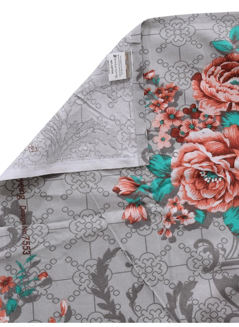 Bombay Dyeing Dream Lover Collection King Size Bedsheet 104 TC, 100% Pure Cotton Premium Bedsheet with 2 Pillow Covers | 2.74 M X 2.74 M |