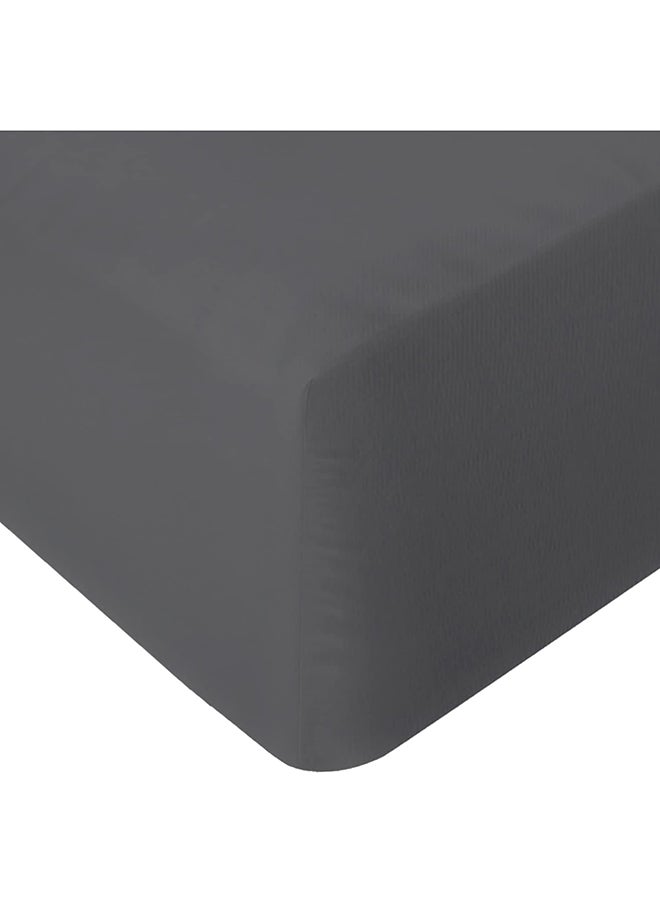 Infinitee Xclusives Fitted Sheet Twin Size – 1 Piece 39”x75” deep Pocket Grey Twin Size Fitted Sheets only, Fitted Bed Sheets – Lightweight Soft Microfiber, Shrink and Fade Resistant Fitted Sheets