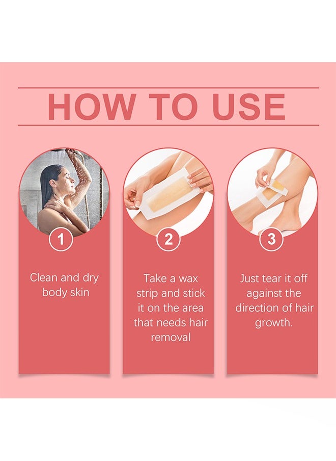 Effective Wax Strips- for Hair Removal, Double Sides Facial Body Wax Strips- for Face Eyebrows Upper Lip Cheeks Epilator Fast Painless Hair Removal Kit Suitable For Women Man 30PCS