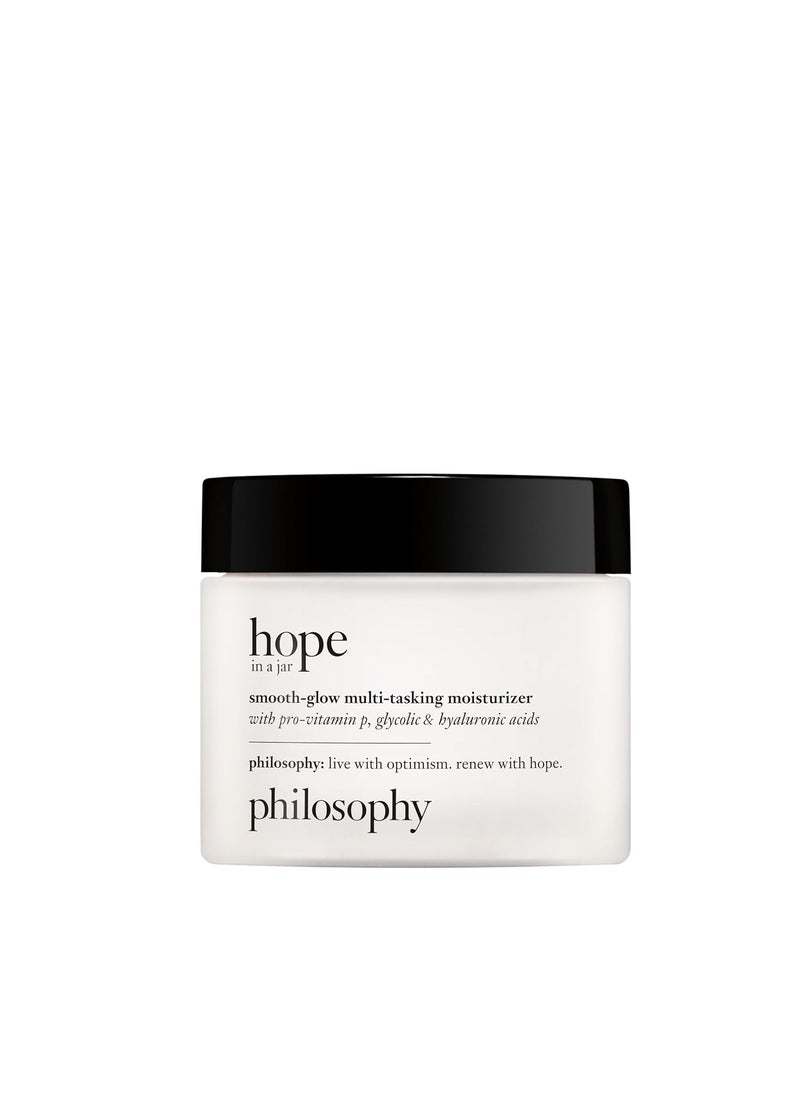 philosophy hope in a jar smooth-glow multi-tasking face moisturizer - with pro-vitamin P, glycolic & hyaluronic acid - provides deep & long-lasting hydration & smoother, radiant skin
