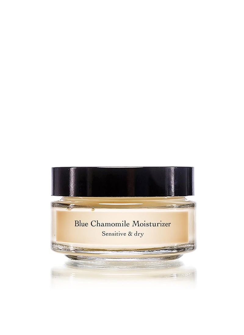 evanhealy Blue Chamomile Moisturizer | Calming Facial Cream with Carrot Seed & Argan Oil | Creamy Moisturizer For Sensitive & Reactive Skin