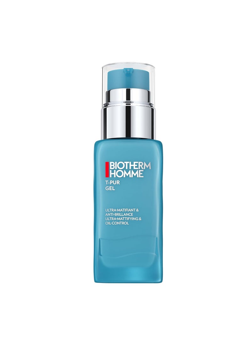 Biotherm Homme T-Pur Gel, a Moisturizing Gel for Men with Normal to Oily Skin, with French Sea Salts & Biotech Plankton, Hydrates and Purifies, Anti-Oil & Shine, 1.7 Fl. Oz.