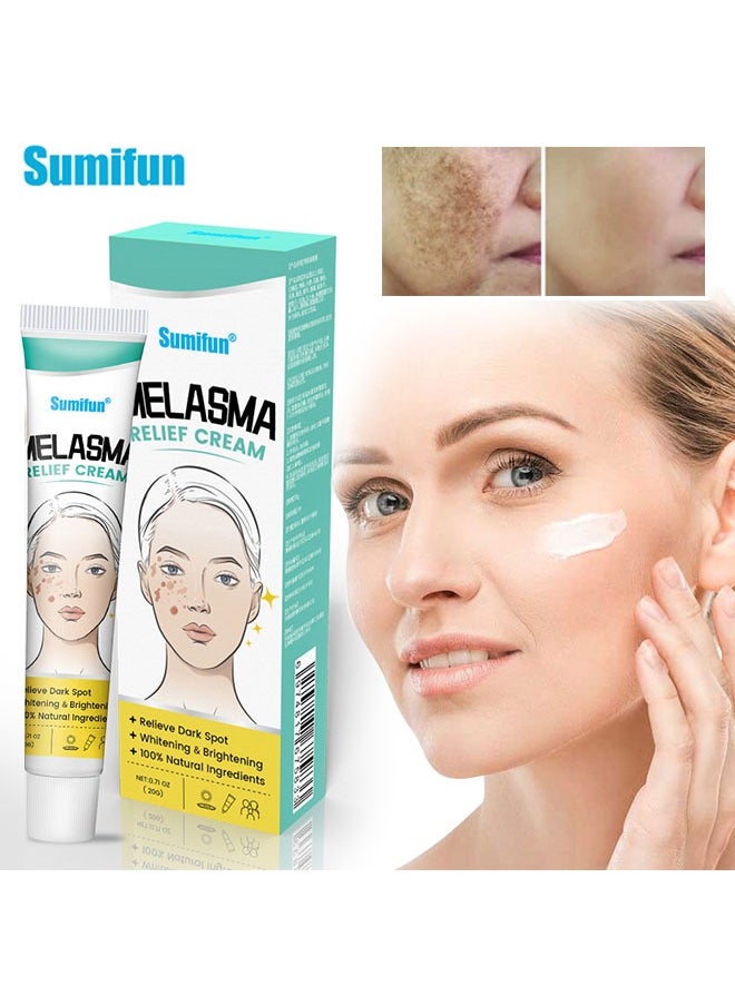 Melasma Relief Cream-(Relieve Dark Spot+Whitening&Brightening+100%Natural Ingredients) Hyperpigmentation, Melasma, Freckles, Sun Spots - For All Skin Types 20g
