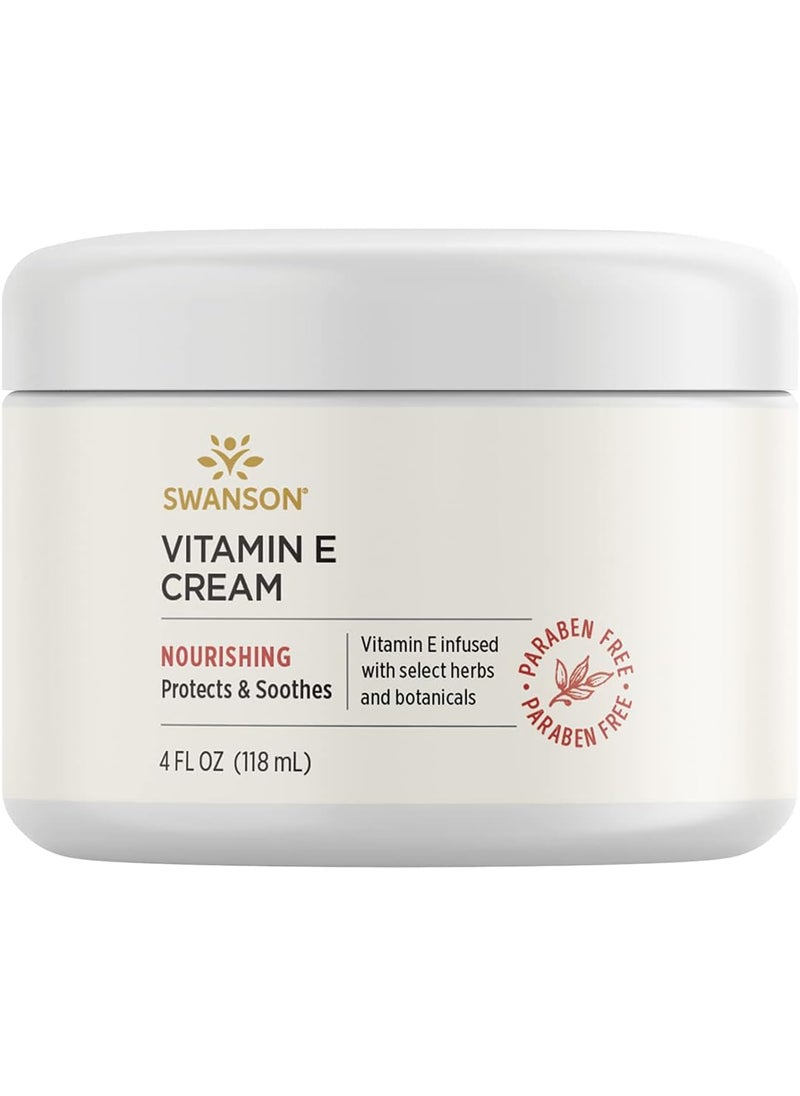 Swanson Vitamin E Cream 4 fl Ounce (118 ml) Cream