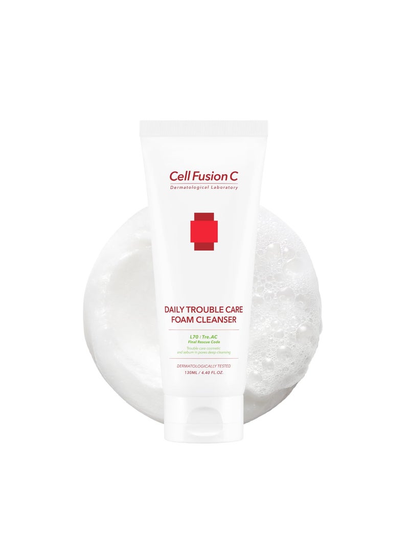 Cell Fusion C Tre.AC Daily Trouble Care Foam Cleanser, Gentle Foaming Cleanser for Acne-Prone Skin, Salicylic Acid to Help Clear Acne, 3.38 fl.oz