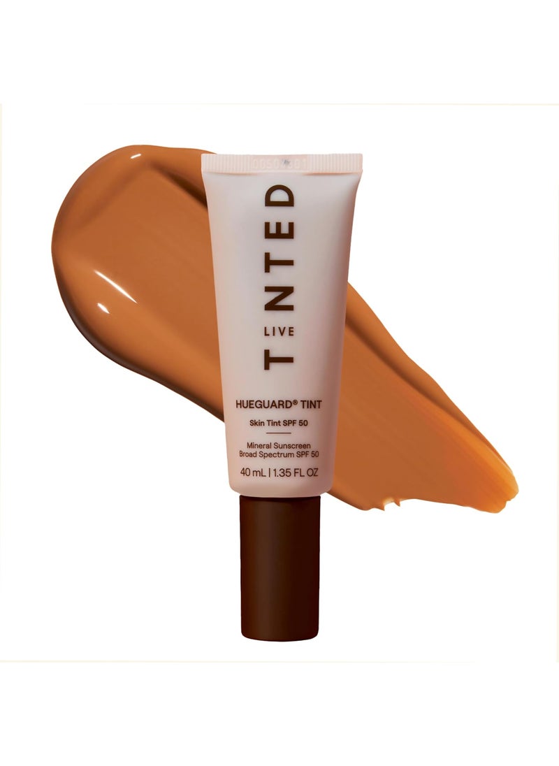 Live Tinted Hueguard Skin Tint SPF 50 - Tinted Mineral Sunscreen with Light-Medium Buildable Coverage With a Hydrating and Radiant Finish - Water and Sweat Resistant, 1.35 fl oz - Shade 05