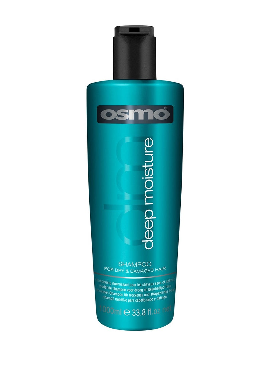Osmo Deep Moisture Shampoo to Quench Your Hair with a Drench of Moisture, Tame Fiz and Smooth Your Hair with Ylang Ylang, Patchouli Oil and Panthenol Pro Vitamin B5, 1000ml