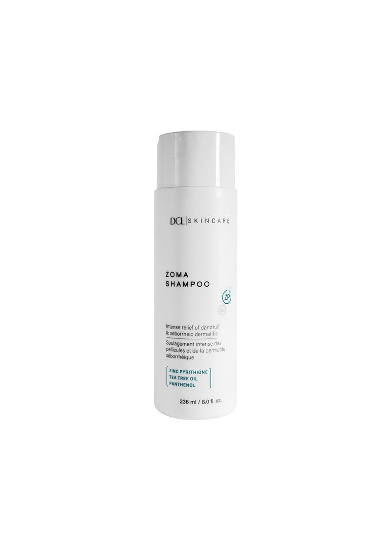 DCL Skincare Zoma Shampoo – Dry Scalp Care with Zinc Pyrithione, Relieves Itching, Flaking, and Dandruff, Seborrheic Dermatitis Treatment, 8 fl oz