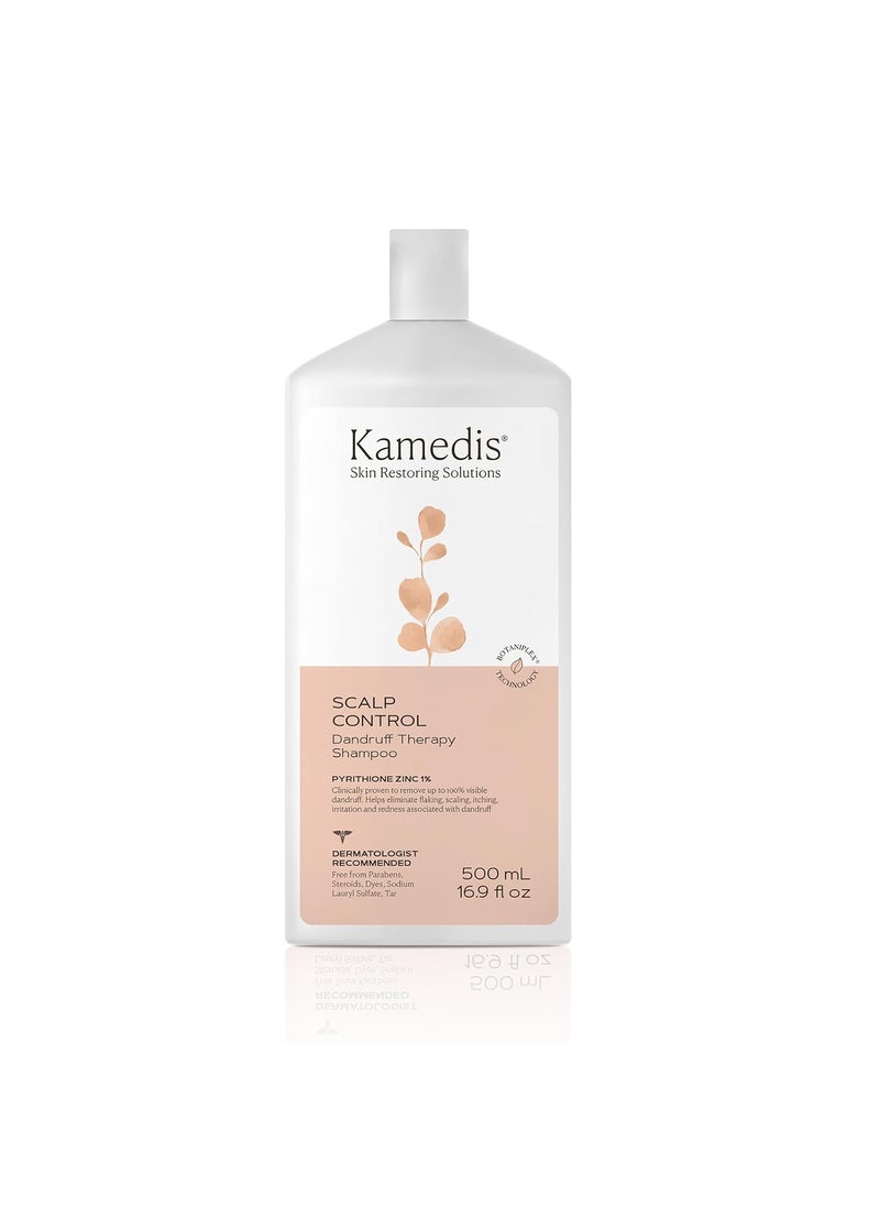 KAMEDIS Anti-Dandruff Therapy Shampoo. For Itchy, Flaky, Sensitive Scalp and Seborrheic Dermatitis. Contains 1% Zinc Pyrithione and Salicylic Acid. Hair & Head Remedy. Paraben Free. 16.9 Fl Oz.
