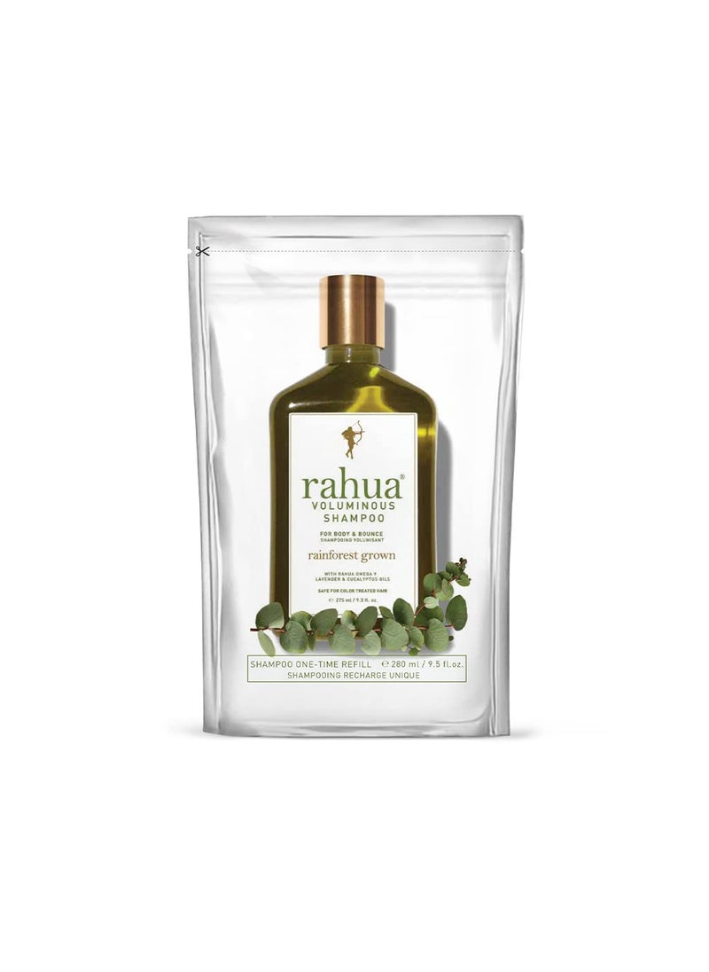 Rahua Voluminous Shampoo Refill, 9.5 Fl Oz, Organic Volumizing Sulfate Free Shampoo, Natural Plant Based Derived Ingredients, Lavender Eucalyptus Scent, Hair Care for Fine Hair, Lemongrass & Green Tea