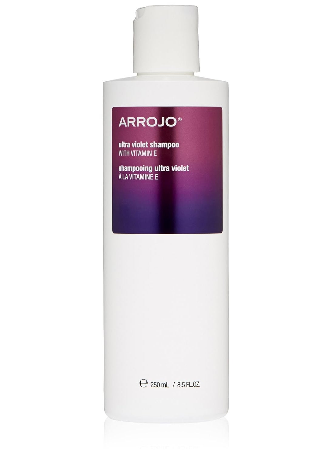 ARROJO Ultra Violet Purple Shampoo (8.5 oz) Hair Shampoo for Color Treated Hair to Eliminate Brassy & Yellow Tones Purple Shampoo for Blonde Hair w/ Vitamin E Paraben and Sulfate Free Shampoo
