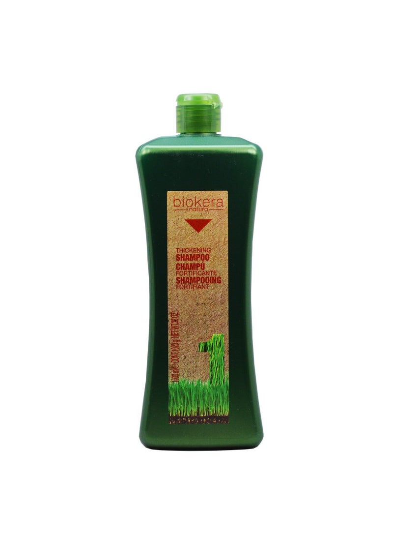 SALERM - Fortifying Shampoo - Biokera Natura Fortifying Shampoo - 1000 ml - with Ginseng and Ginkgo Biloba - Nourishes the Scalp - Helps Strengthen Weakened Hair - Refreshing Effect