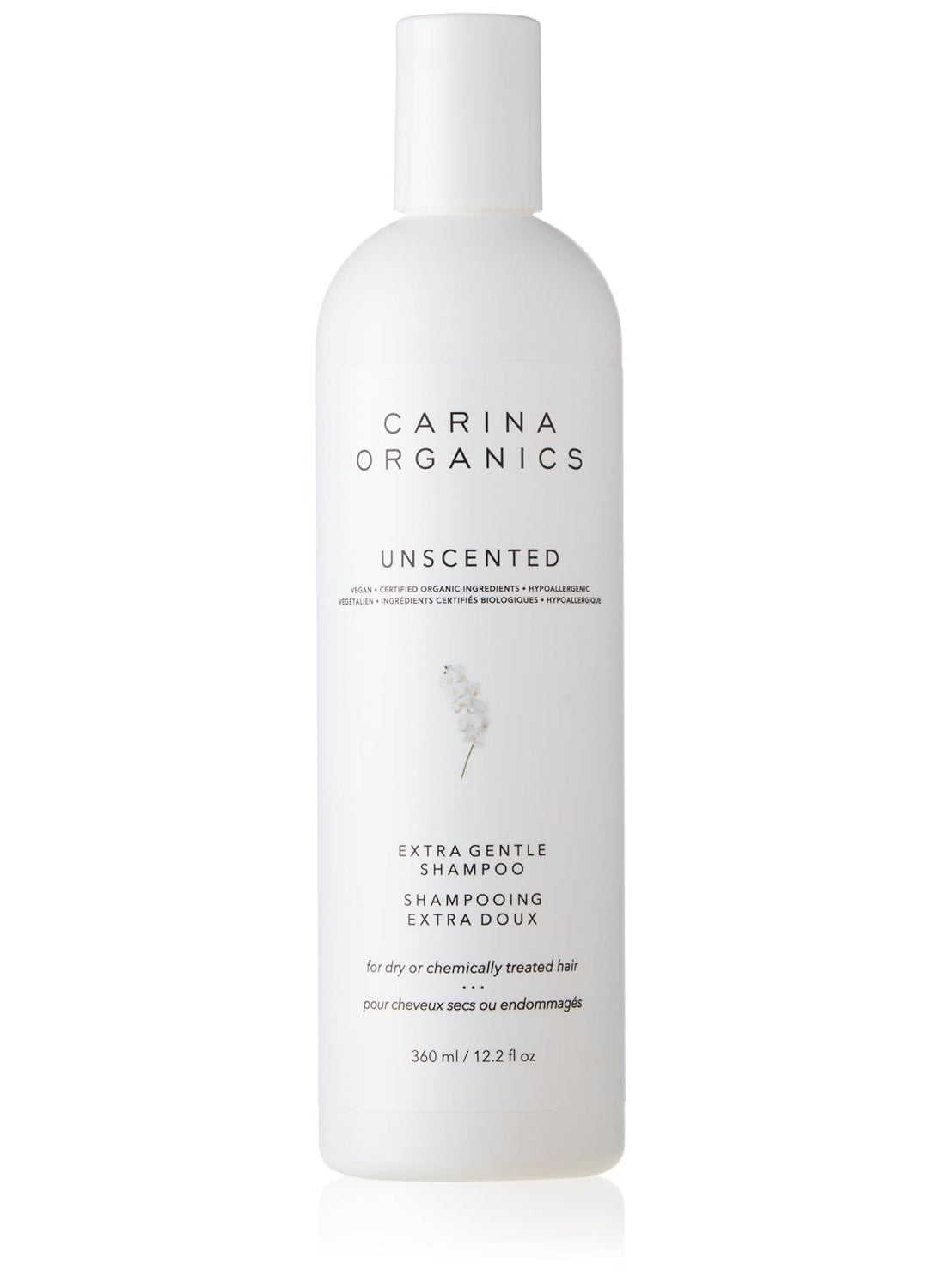 Carina Organics Unscented Extra Gentle Shampoo, 360 Milliliters