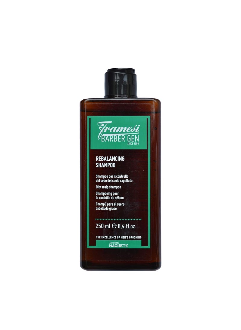 Framesi Barber Gen Rebalancing Scalp Shampoo, 8.4 fl oz, Shampoo for Oily Hair