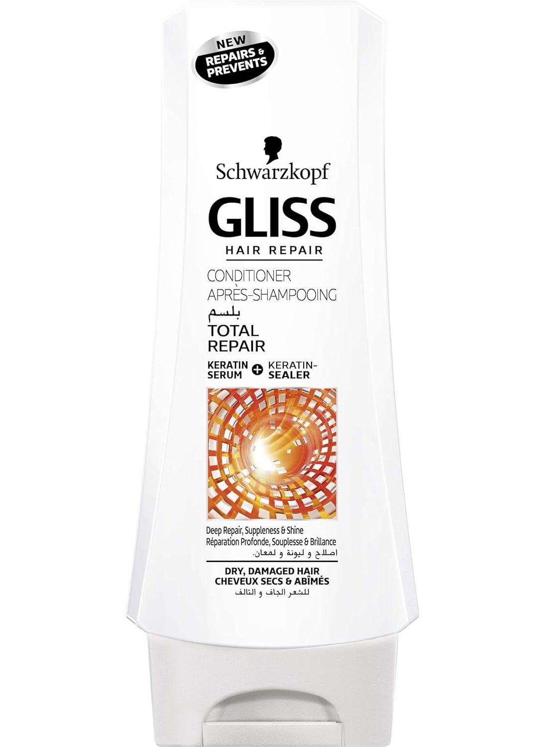 Schwarzkopf Gliss Hair Repair with Liquid Keratin Total Repair Conditioner, 200ml